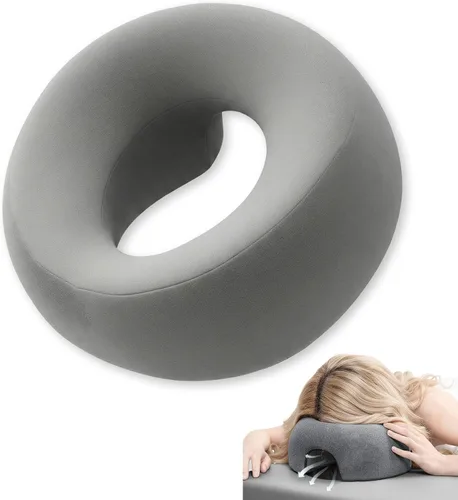 Almohada facial con tela transpirable para mesa de masaje, cojín de espuma viscoelástica para dormir, reposacabezas para spa, recuperación de
