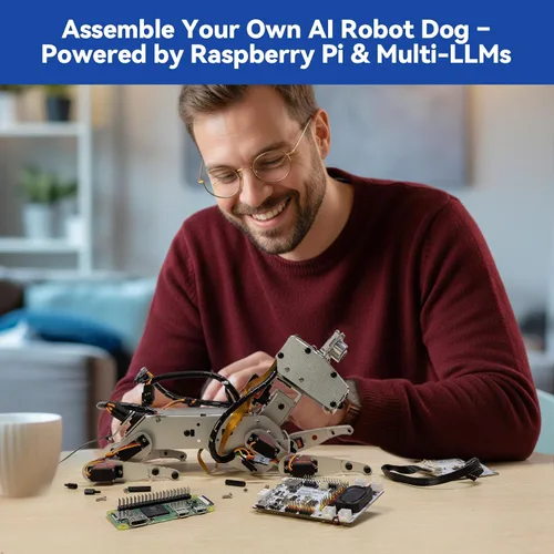 Miniatura 9 de SunFounder Kit de robot AI con Raspberry Pi Zero 2 W+tarjeta TF 32G, ChatGPT-4o habilitado con comando de voz y reconocimiento de video, control