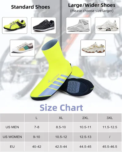 Miniatura 6 de Sportneer Fundas para zapatos cilíndricos, calentadores térmicos de invierno, cubierta de botas, neopreno impermeable y resistente al viento