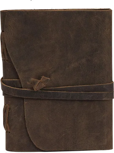 Miniatura 6 de Diario de viaje de cuero, cuaderno encuadernado vintage hecho a mano para hombres y mujeres, acabado antiguo, cuero de búfalo auténtico, papel