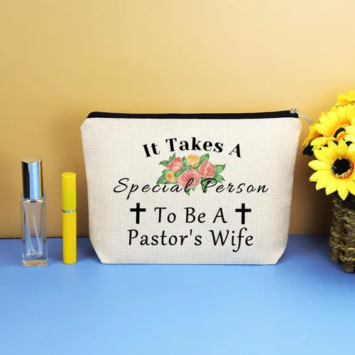 Miniatura 7 de Bolsa de maquillaje para esposa del pastor, regalos de agradecimiento para mujeres, regalo religioso, bolsa de cosméticos, regalo de Navidad