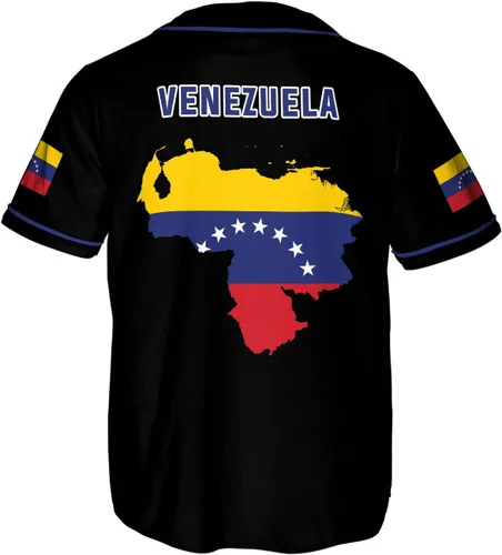 Miniatura 3 de Podagree - Camiseta de béisbol personalizada de Venezuela con la bandera venezolana para hombres y mujeres, camiseta Mapa de Venezuela