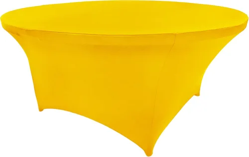 Miniatura 128 de Mantel de cóctel de elastano redondo de 24 pulgadas x 30 pulgadas de alto, color negro
