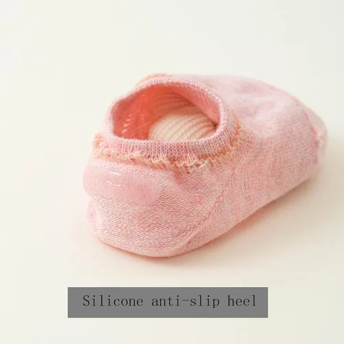 Miniatura 5 de VWU Calcetines para bebé con agarres, para bebés, niñas y niños, corte bajo, antideslizantes, de algodón, lindas, flores, 0-24 meses