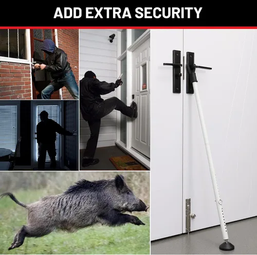 Miniatura 2 de Barra de Seguridad para Puerta - Barra de Seguridad Ajustable para Topes de Puerta de Gran Resistencia - Barras de Seguridad Ajustables para Puertas