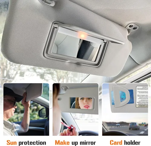 Miniatura 4 de Visera solar con luz de tocador para Nissan Altima 2013-2018 sin techo solar, repuesto para parasol gris del lado derecho del pasajero 96400-3TA2A