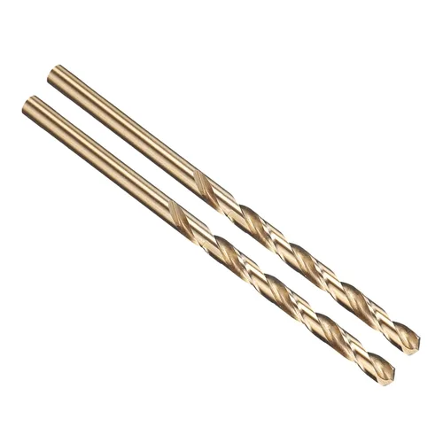 Miniatura 63 de PATIKIL Broca Jobber de 0.039 in, vástago recto M35 cobalto 5% acero de alta velocidad 135° acabado dorado para metal duro de acero inoxidable - 2