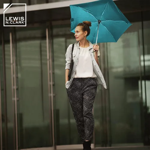 Miniatura 4 de Lewis N. Clark Portable Mini Travel Umbrella, Windproof & Water Repellent Fabric, 1 Year Warranty