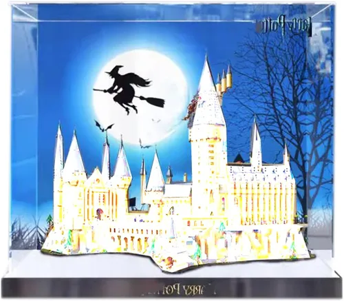 Miniatura 11 de Vitrina acrílica para Lego Harry Potter Hogwarts Castle 71043, escaparate, protege y decora modelo con almacenamiento a prueba de polvo (fondo C)