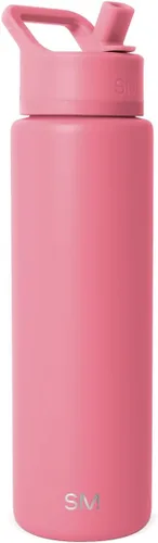 Miniatura 102 de Simple Modern botella de agua reutilizable con tapa con pajilla, de acero inoxidable con aislamiento al vacío, para gimnasio, viajes y deportes