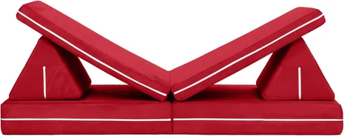 Miniatura 13 de Jaxx Playscape - Imaginativo juego de muebles modulares/sofá - Patrones divertidos para niños (arco iris/rosa)