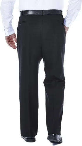 Miniatura 6 de Haggar Para hombre, sin planchado, color caqui, ajuste clásico, plisado frontal, tallas regulares y grandes y altas