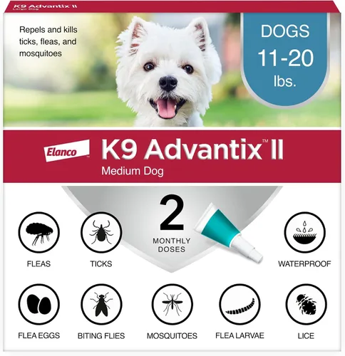 Miniatura 11 de K9 Advantix II Tratamiento y prevención recomendado por veterinarios para pulgas, garrapatas y mosquitos para perros medianos Perros 11-20 libras