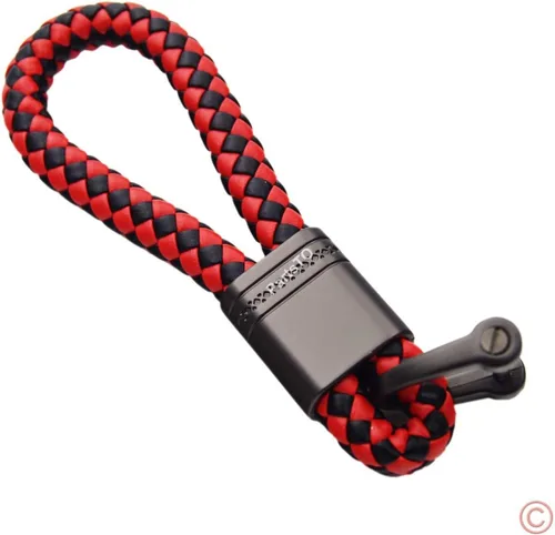 Miniatura 7 de Llavero con cuerda de diseño de tejido de bellota para automóvil, compatible con Porsche Maserati Mercedes BMW Cadillac Lexus Ford Toyota VW Honda