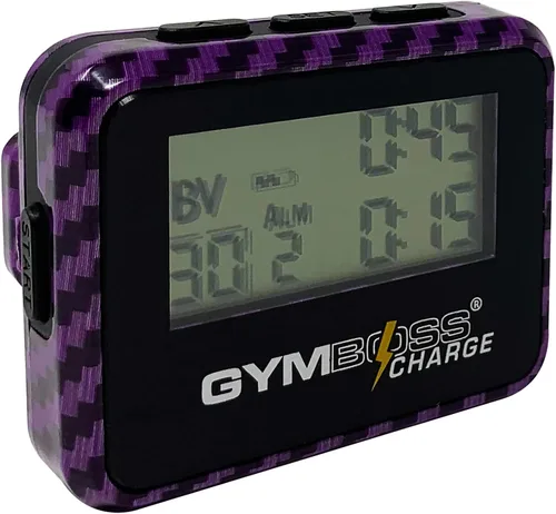 Miniatura 7 de Gymboss Temporizador de intervalo de carga y cronómetro y correa de reloj - Paquete Carbon Purple