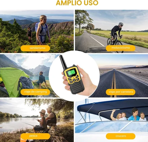 Miniatura 6 de Walkie Talkies con 22 canales FRS, walkie talkies MOICO para adultos con linterna LED, pantalla LCD de escaneo VOX, walkie talkie familiar de largo