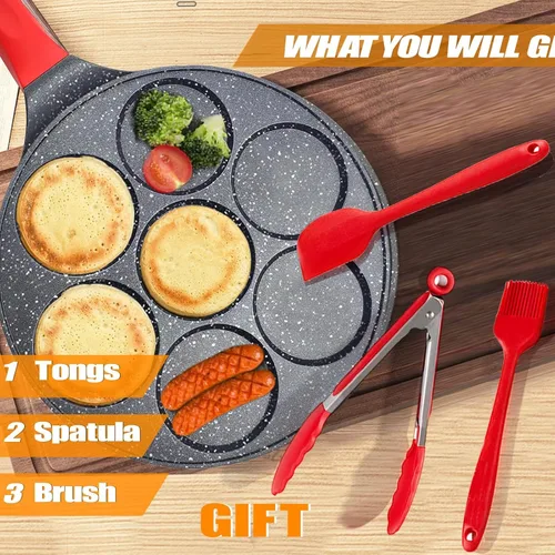 Miniatura 2 de Sartén para Freír Huevos, Máquina para Hacer Panqueques, Sartén para Cocinar Huevos, Mini Sartén para Tortillas y Panqueques, Sartén Antiadherente