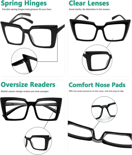 Miniatura 5 de Eyekepper Gafas de lectura de gran tamaño para mujeres lectoras de moda