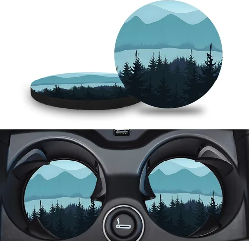 Portavasos para automóvil, paquete de 2 – Posavasos universales antideslizantes de 2.75 pulgadas, posavasos de goma para automóvil, accesorios de