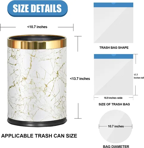 Miniatura 3 de FORID Mini Bolsas de Basura con Cordón - Bolsas de Basura Pequeñas de 2 Galones para Baño, Bolsas de Basura de Plástico Blanco, Forros para Bote