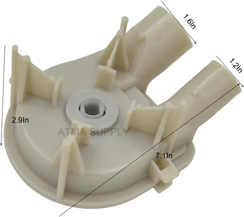 Miniatura 3 de ATMA SUPPLY 3363394 Bomba de Lavadora Reemplaza WP3363394 WP3363394VP PS11741239 AP6008107 3352292 3352293 3348015 3352492 3348014 21024