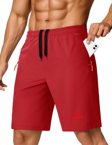 Miniatura 126 de TACVASEN Pantalones cortos deportivos para correr para hombre, 9 pulgadas, de secado rápido, pantalones cortos ligeros de verano, 3 bolsillos