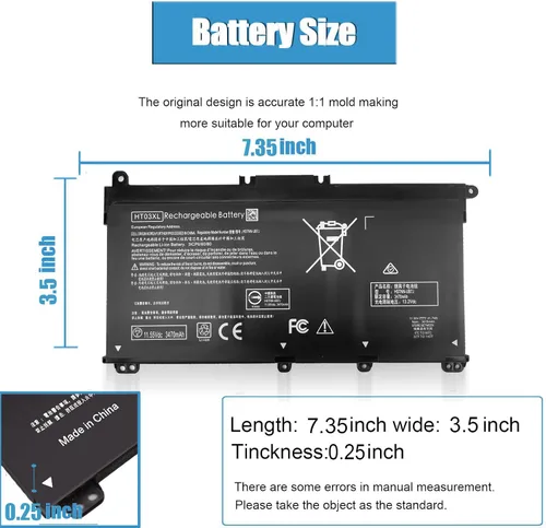 Miniatura 4 de HT03XL L11119-855 L11421-422 para HP Pavilion 15-DA0XXX 15-CS0073CL 15-CS0061CL 15-DA0012DX 15-DB0011DX 15-DA0014DX 14-CE0068ST 15-DB0 015DX