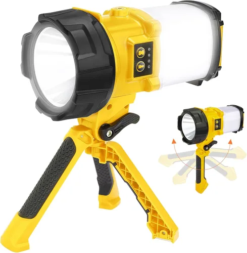 Miniatura 9 de BOBKID Linterna de campamento recargable con trípode, 6 modos, linterna LED de mano con 4000 lm, IPX4 impermeable reflector luz de trabajo