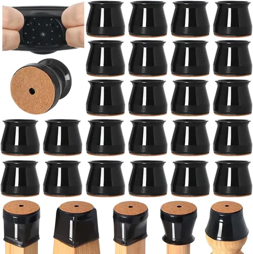 Miniatura 9 de 24 Piezas Protectores de Piso para Patas de Silla para Pisos de Madera Dura Cubiertas de Silicona para Proteger Pisos de Baldosas de Madera