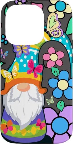 Miniatura 17 de Floral Daisy Flower Pattern with Butterflies Funny Gnome Case for iPhone 17