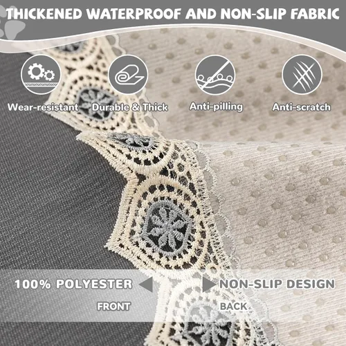 Miniatura 4 de Funda de sofá 100% impermeable y antideslizante para mascotas y perros, funda de sofá lavable, protector antiarañazos para gatos, para sofá