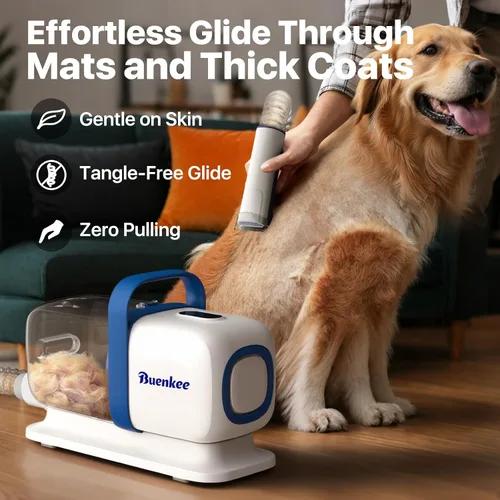 Miniatura 4 de Buenkee - Kit de aseo para perros con aspiradora para mascotas, cortadora para perros, cepillo de aseo de mascotas, herramienta de limpieza 3 en 1