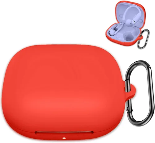 Miniatura 10 de Funda compatible con Beats Powerbeats Pro 2, funda protectora completa de silicona suave con llavero para mujeres y hombres, compatible con Beats