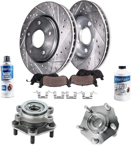 Miniatura 59 de Detroit Axle - 4 rotores de freno para Chevrolet Cruze 2014 2015 [modelos de motores de gas] Rotores de freno de disco perforados y ranurados