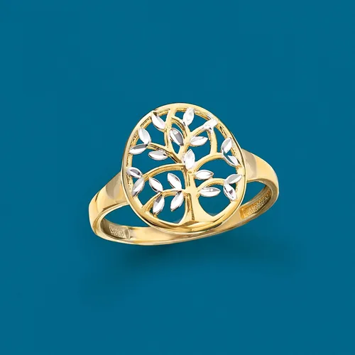 Miniatura 4 de Ross-Simons 14kt 2-Tone Gold Cut-Out Tree Of Life Ring