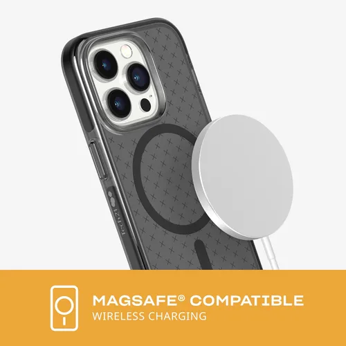 Miniatura 3 de tech21 iPhone 14 Pro Evo Check compatible con MagSafe® - Funda protectora de teléfono delgada y absorbente de golpes con protección FlexShock Negro