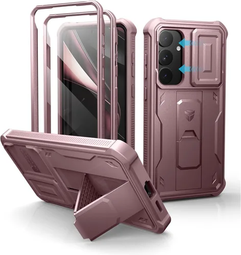 Miniatura 44 de Dexnor Funda para Samsung Galaxy S24 con Cubierta Deslizante Integrada para Cámara y Protector de Pantalla y Soporte, Funda Resistente a los Golpes