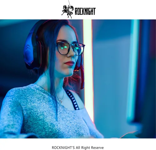 Miniatura 3 de ROCKNIGHT Gafas anti de los rayos de luz azul para el marco transparente del té de las mujeres de la tensión ocular del ordenador
