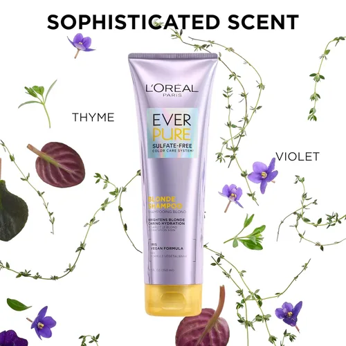 Miniatura 4 de L 'Oréal Paris Champú para rubios Everpure sin Sulfato, 8,5 onzas líquidas