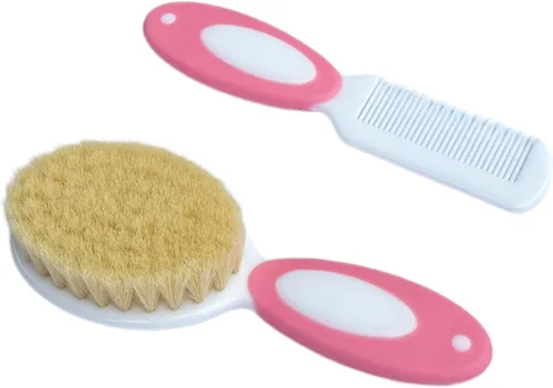 Cepillo de pelo para bebé, cerdas suaves de cabra, ideal para cuna, para recién nacidos y niños pequeños, regalo natural perfecto para regalos de