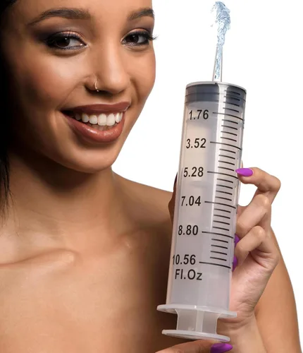 Miniatura 2 de Cleanstream Jeringa de enema de 10.1 fl oz con tubo para limpieza anal. Punta cónica para una fácil inserción - 10.1 fl oz, transparente