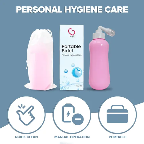 Miniatura 5 de Touché Bidé portátil de mano – Bidé personal de viaje para botellas vacías y limpiador de parto, ideal para viajes, camping, mujeres, bebés