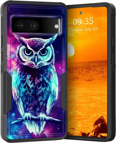 Miniatura 135 de Funda para Pixel 6A, Híbrida de Doble Capa de Servicio Pesado Resistente a Prueba de Golpes PC Duro + Funda Protectora de Silicona Suave para Google