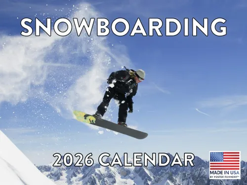 Miniatura 16 de Calendario de deportes de aventura al aire libre, calendario mensual de pared 2026, 12 meses, fabricado en Estados Unidos
