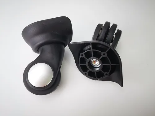 Miniatura 17 de Zoofen Ruedas de equipaje de repuesto para maleta, color negro, ruedas de repuesto para maleta con 4 agujeros para tornillos (Z-293)