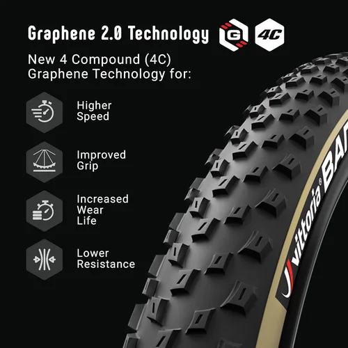 Miniatura 5 de Vittoria Barzo G2.0 XC-Trail/TNT 29x2.25 Neumático, Antracita (11A00016)