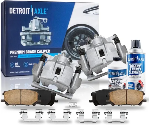 Miniatura 33 de Detroit Axle - Kit de freno trasero para Toyota Camry 2012-2017, Avalon Lexus ES300h ES350 2013-2018, repuesto de pastillas de freno de cerámica