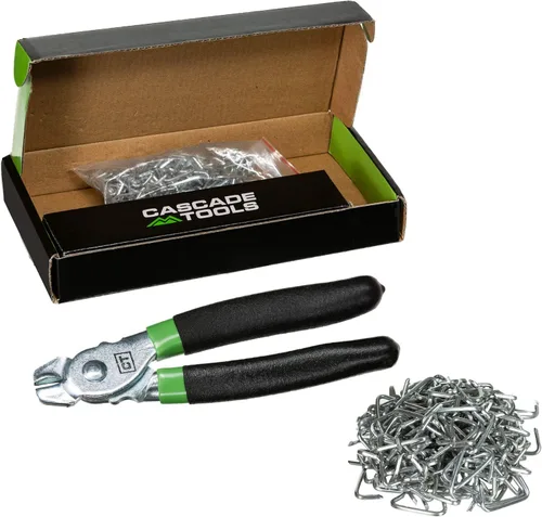Juego de alicates para anillos de cerdo con 1000 anillos de cerdo de acero galvanizado de 3/4 pulgadas, perfecto para jaulas, tapicería automotriz,