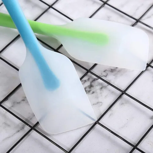 Miniatura 7 de HiramWare Juego de 4 espátulas de silicona resistentes al calor 450F con núcleo de acero inoxidable, utensilios de cocina de buen agarre de grado