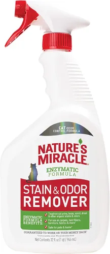 Miniatura 10 de Nature's Miracle Gato removedor de manchas y olores, fórmula de control de olores, verter